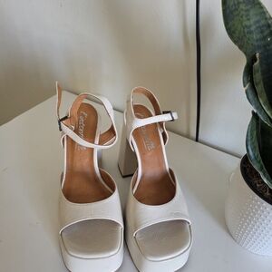 Cream Platform Sandals